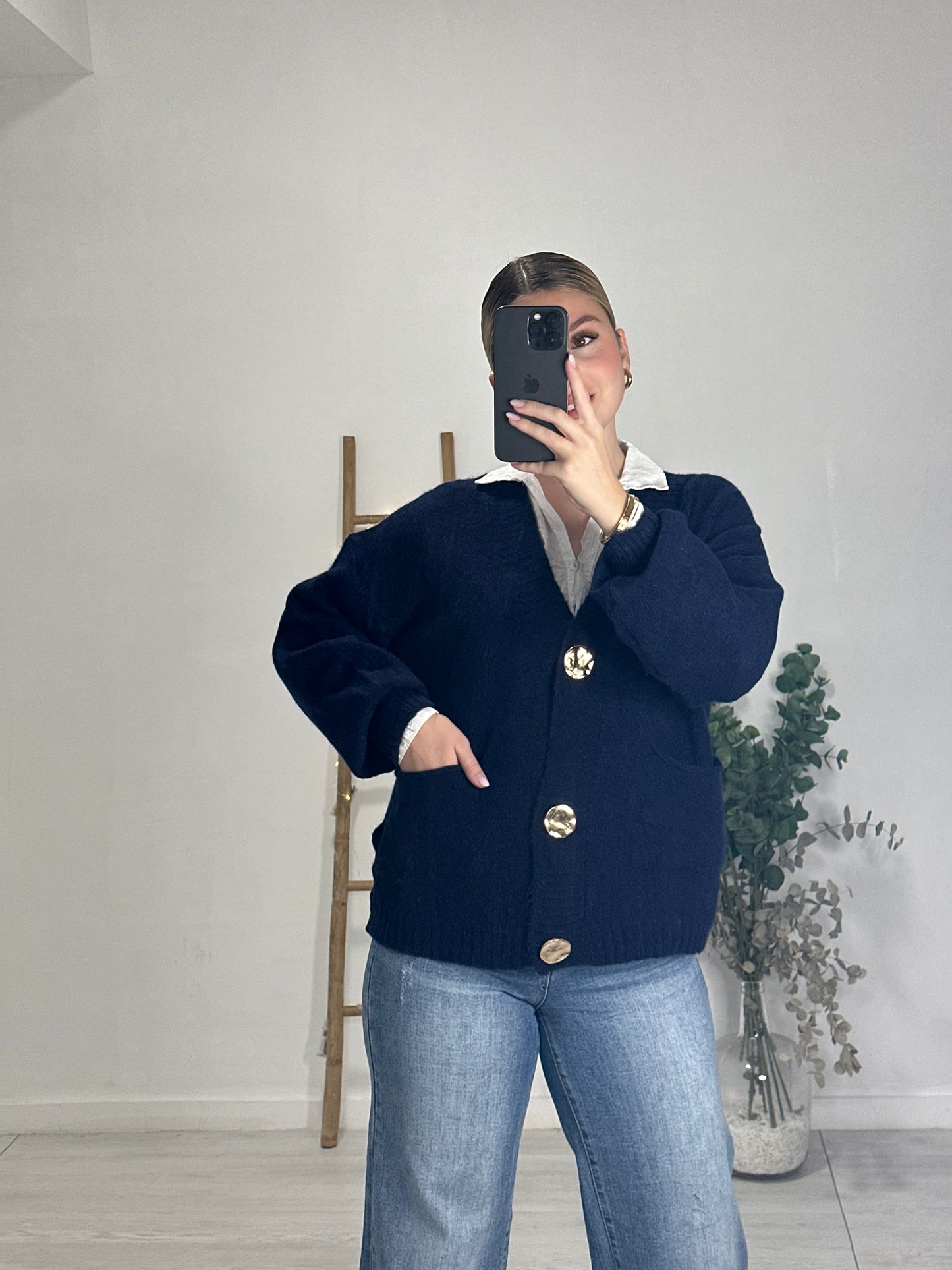Chaqueta lana marino