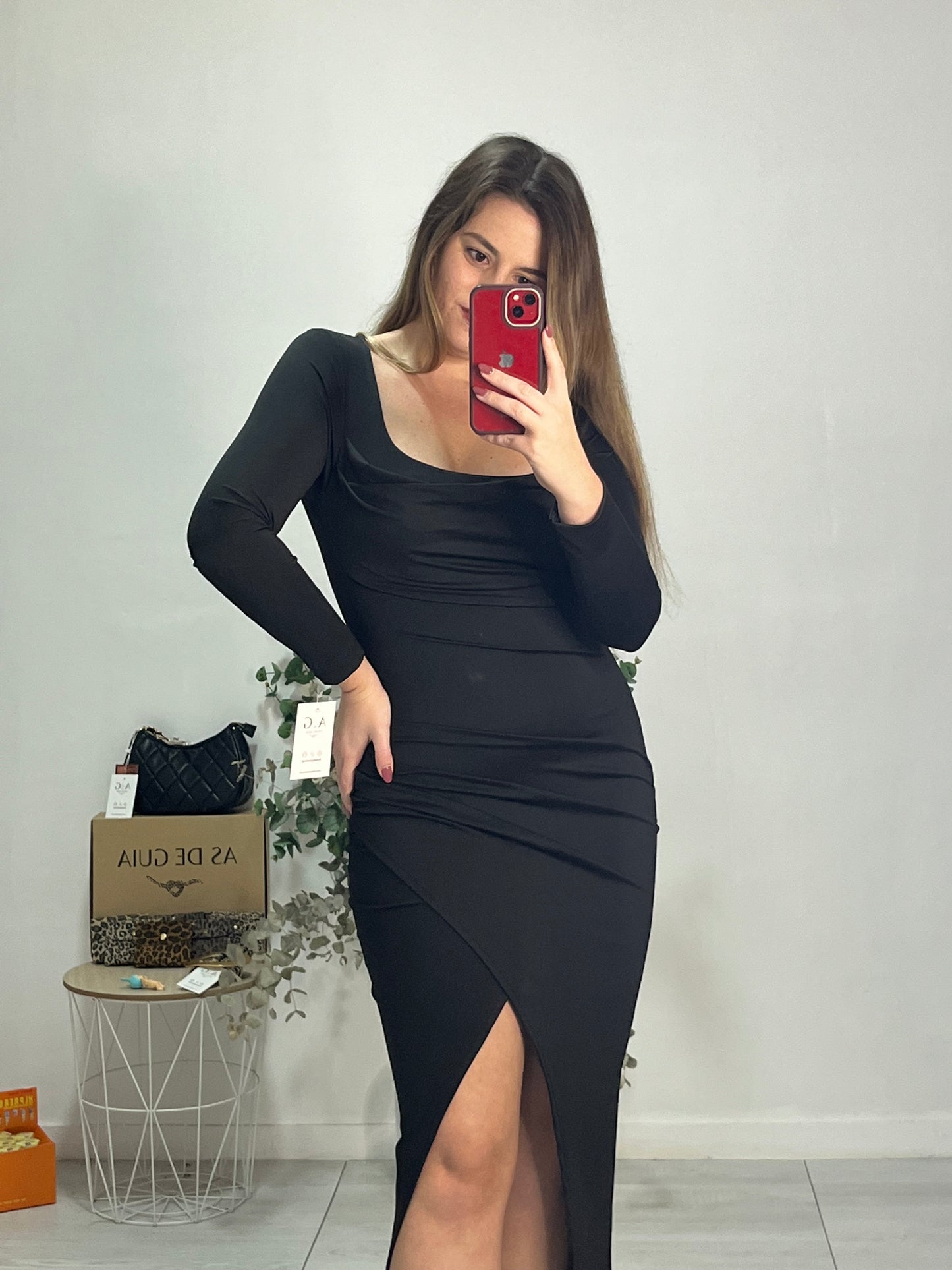 Vestido negro licra