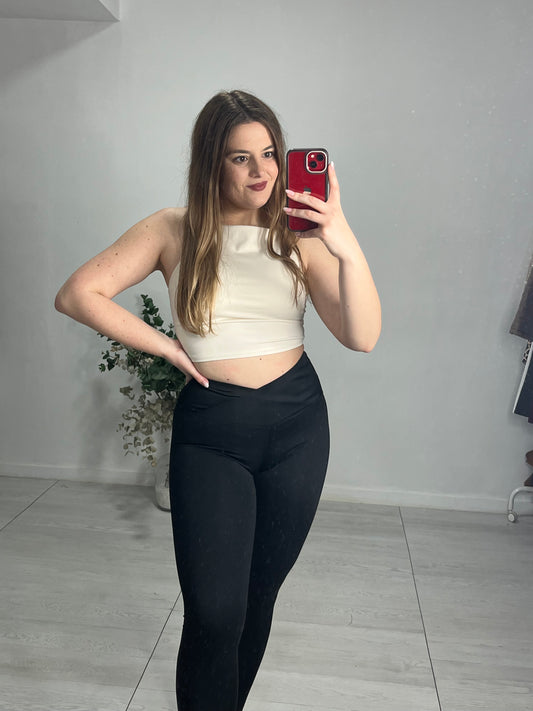 Leggins tiro alto negro