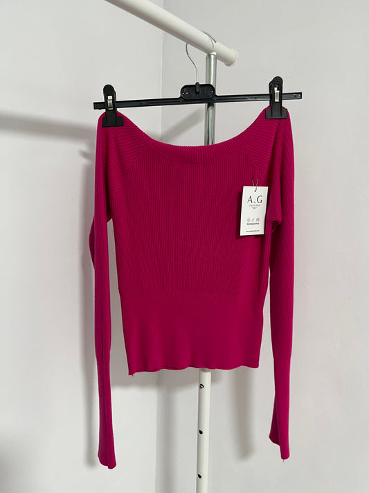 Jersey bardot fucsia