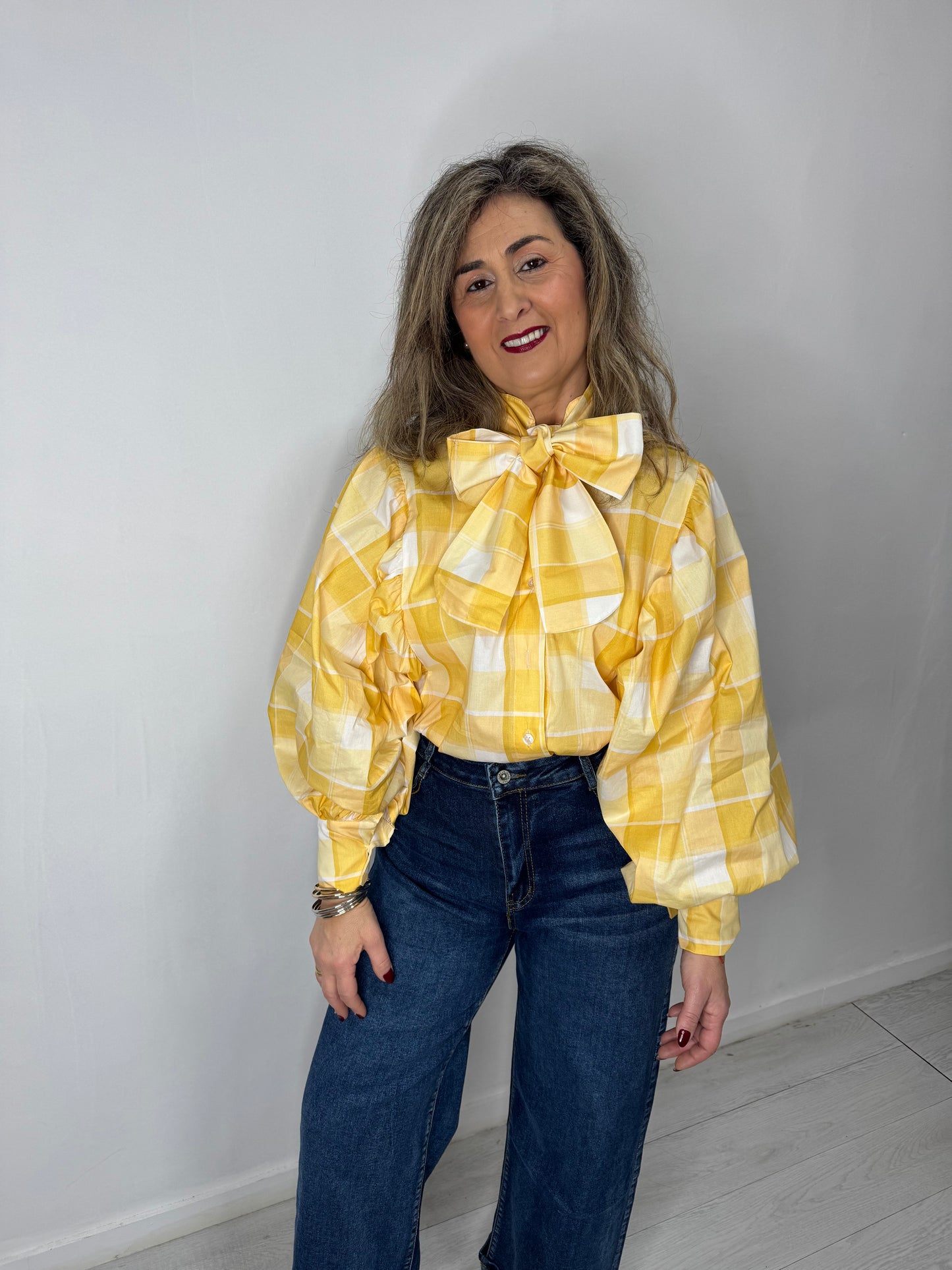 Blusa Vichy amarillo