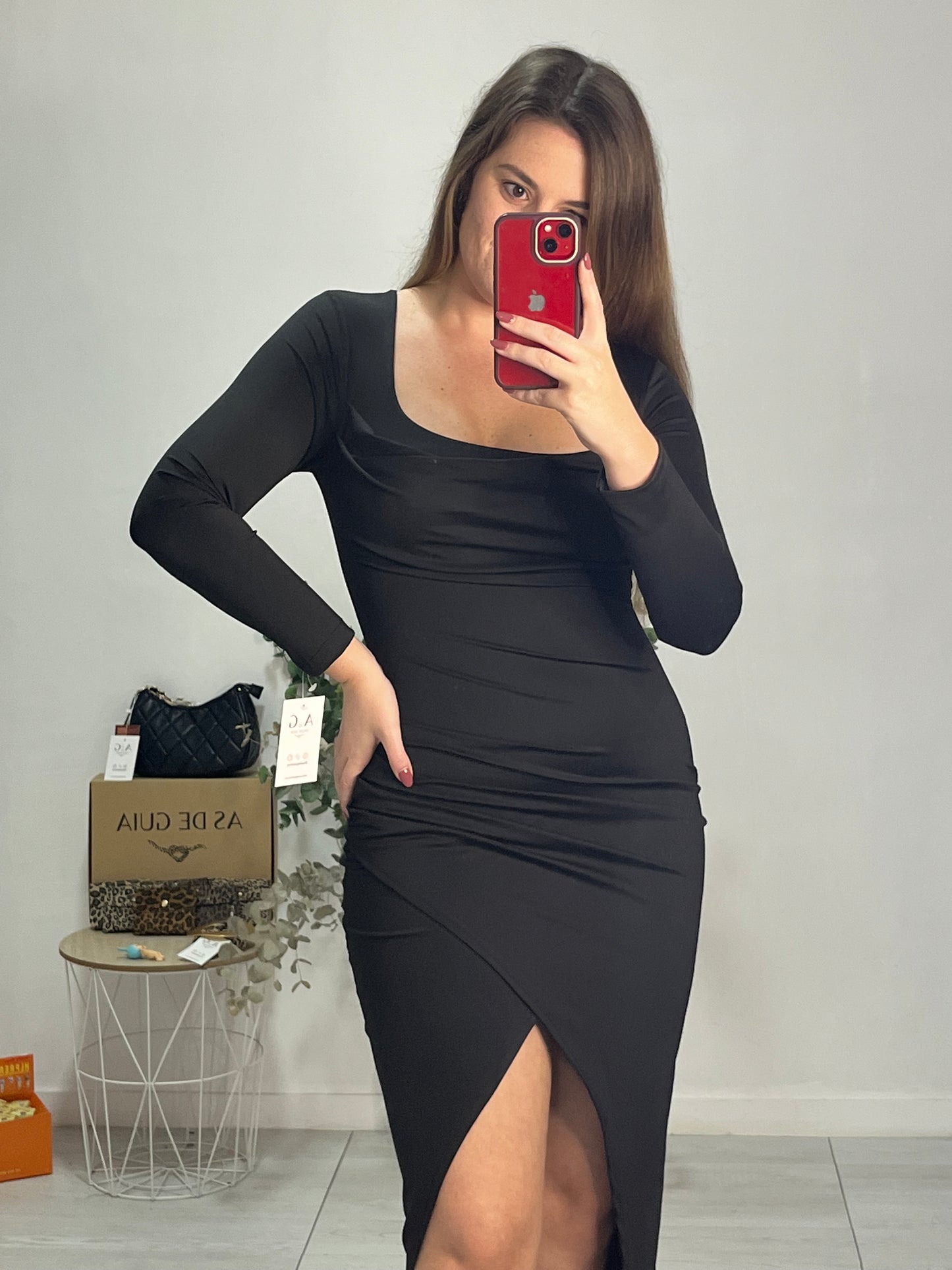 Vestido negro licra