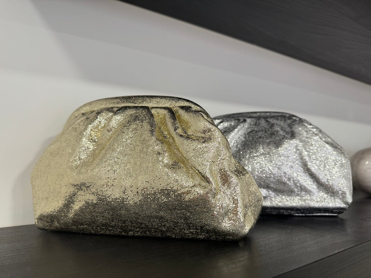 Bolso saquito Plateado