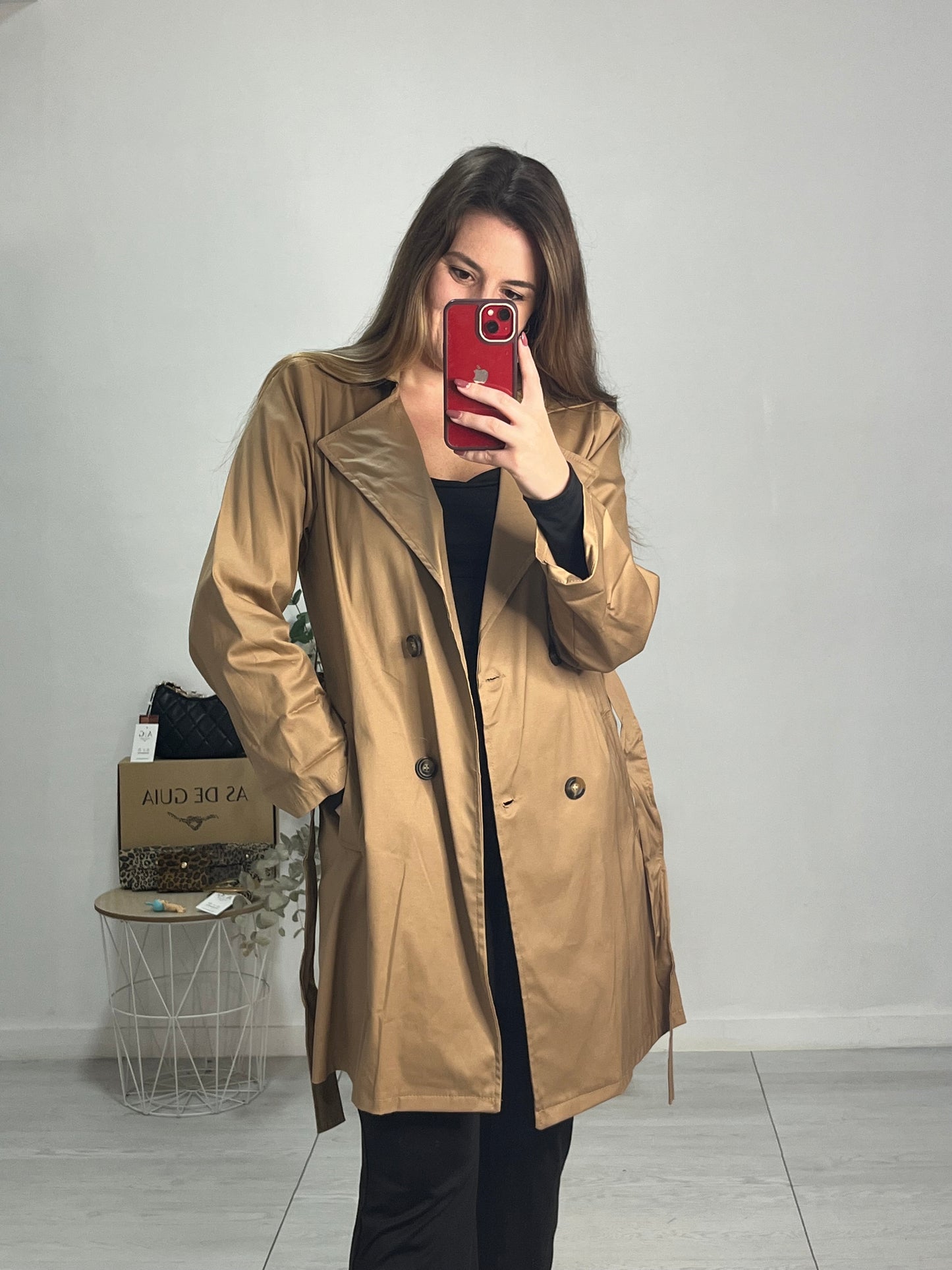 Gabardina camel