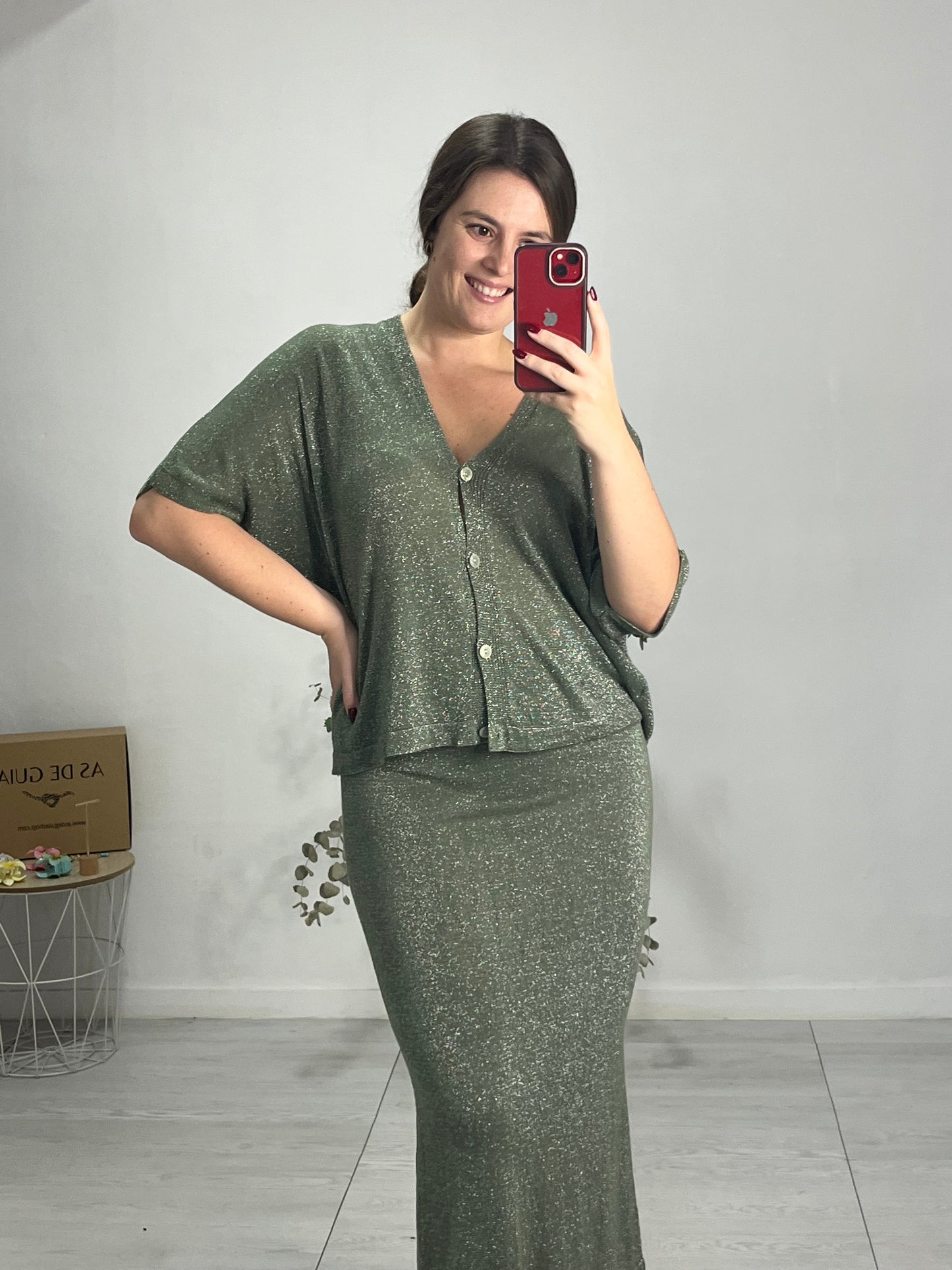 Conjunto brillo verde