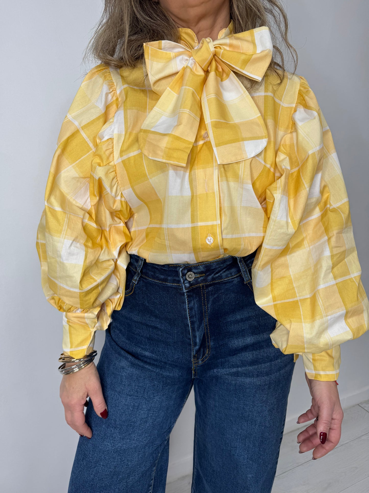 Blusa Vichy amarillo