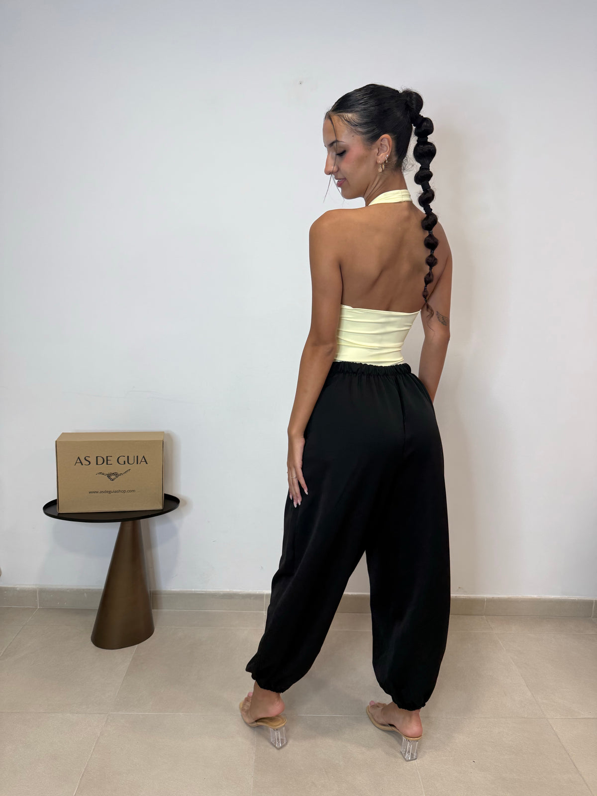Pantalón bombacho Negro