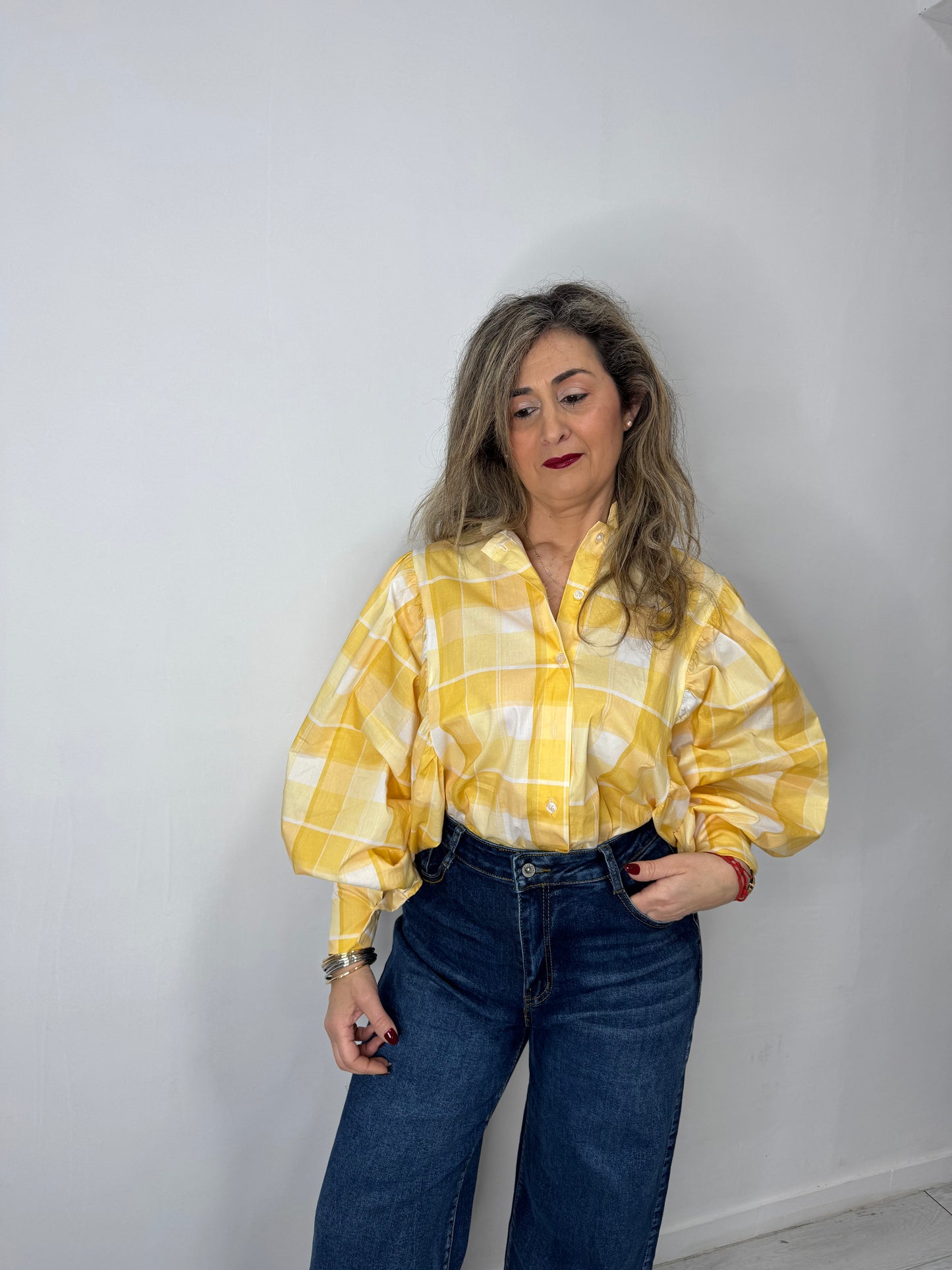 Blusa Vichy amarillo