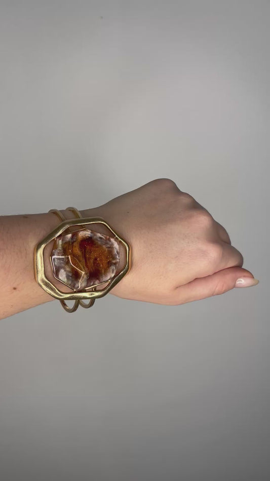 Pulsera piedra marrón